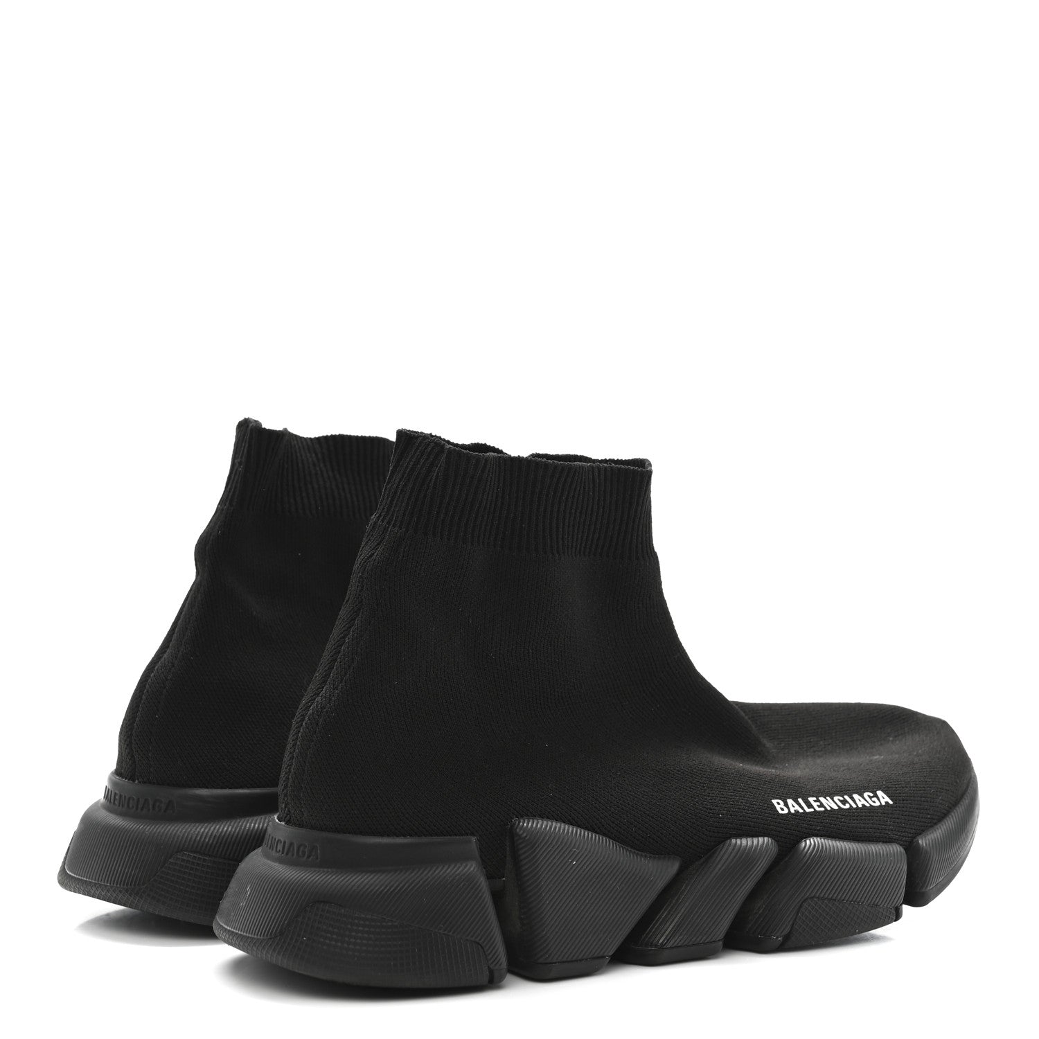 Balenciaga Technical 3D Recycled Knit Womens Speed 2.0 Sneakers 41 Monocolor Black 5 of 10