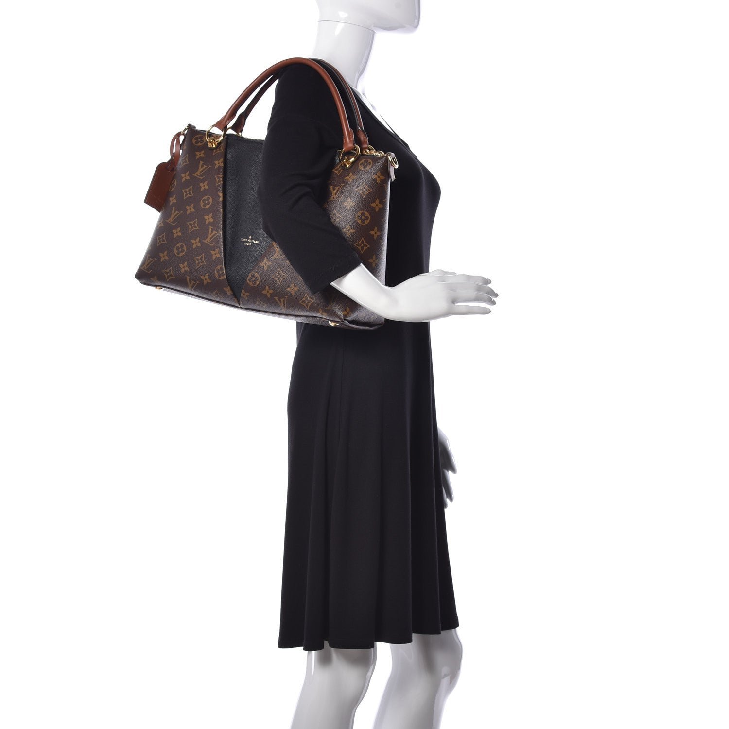 Louis Vuitton Monogram V Tote MM Black 2 of 10