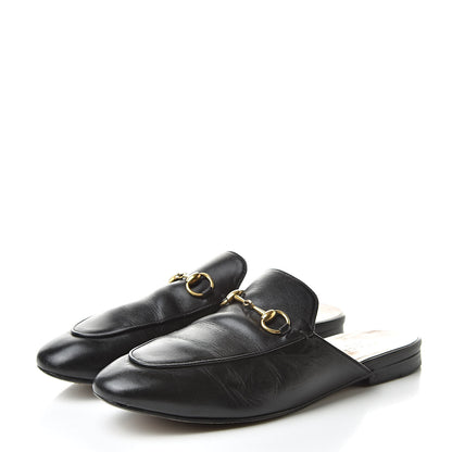 Gucci Calfskin Womens Princetown Slippers 37.5 Black 3 of 17