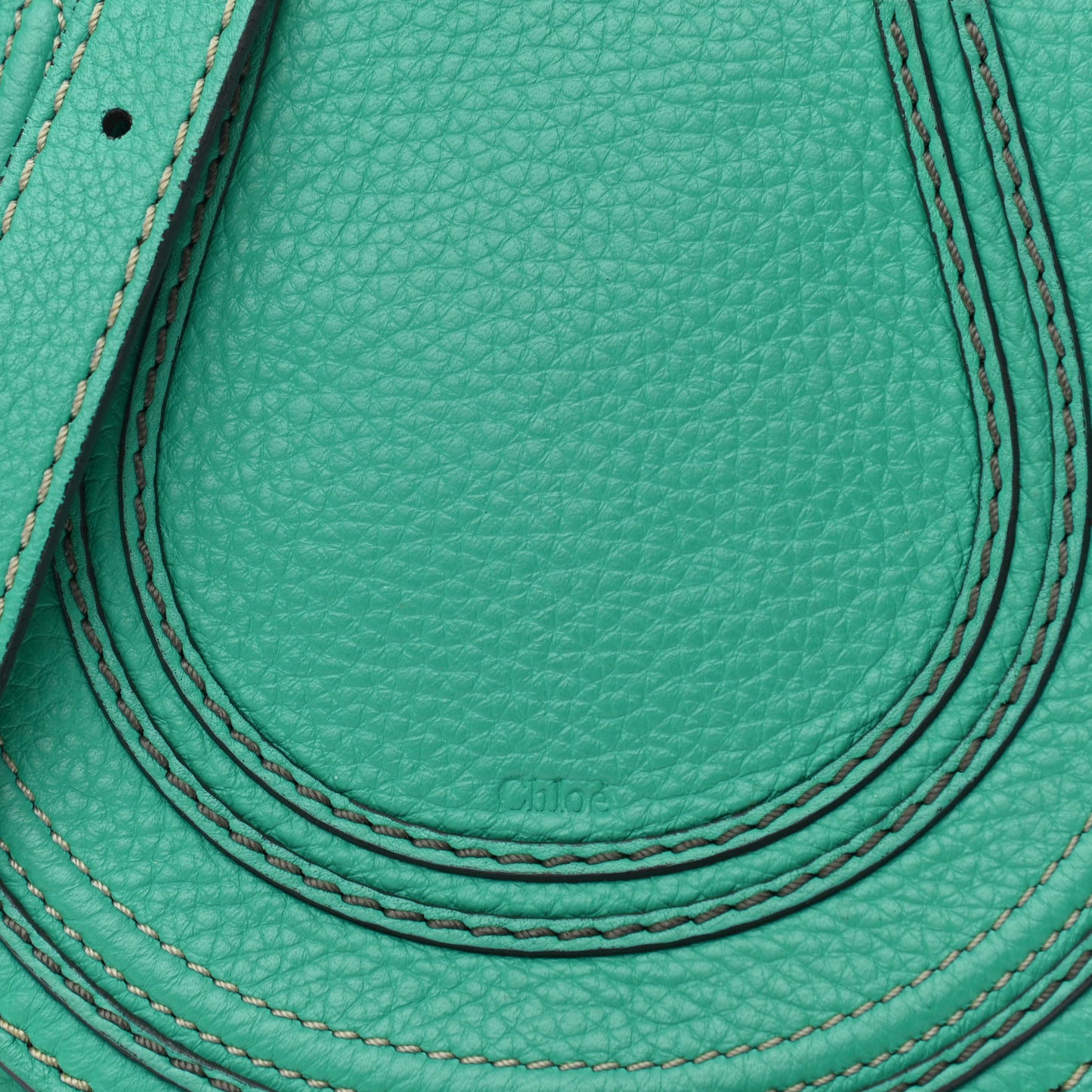 Calfskin Mini Marcie Round Crossbody Bag Jade Green