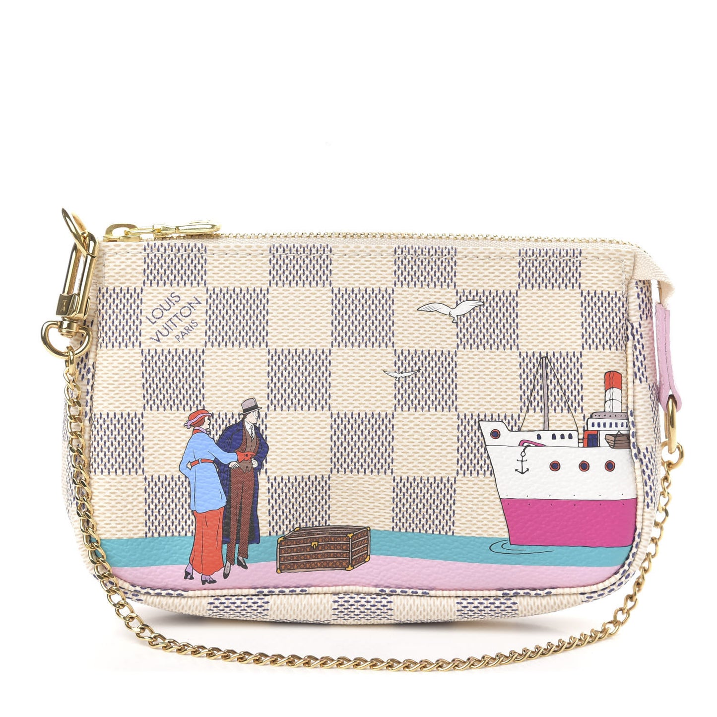 Damier Azur 2016 Christmas Animation Mini Pochette Accessories