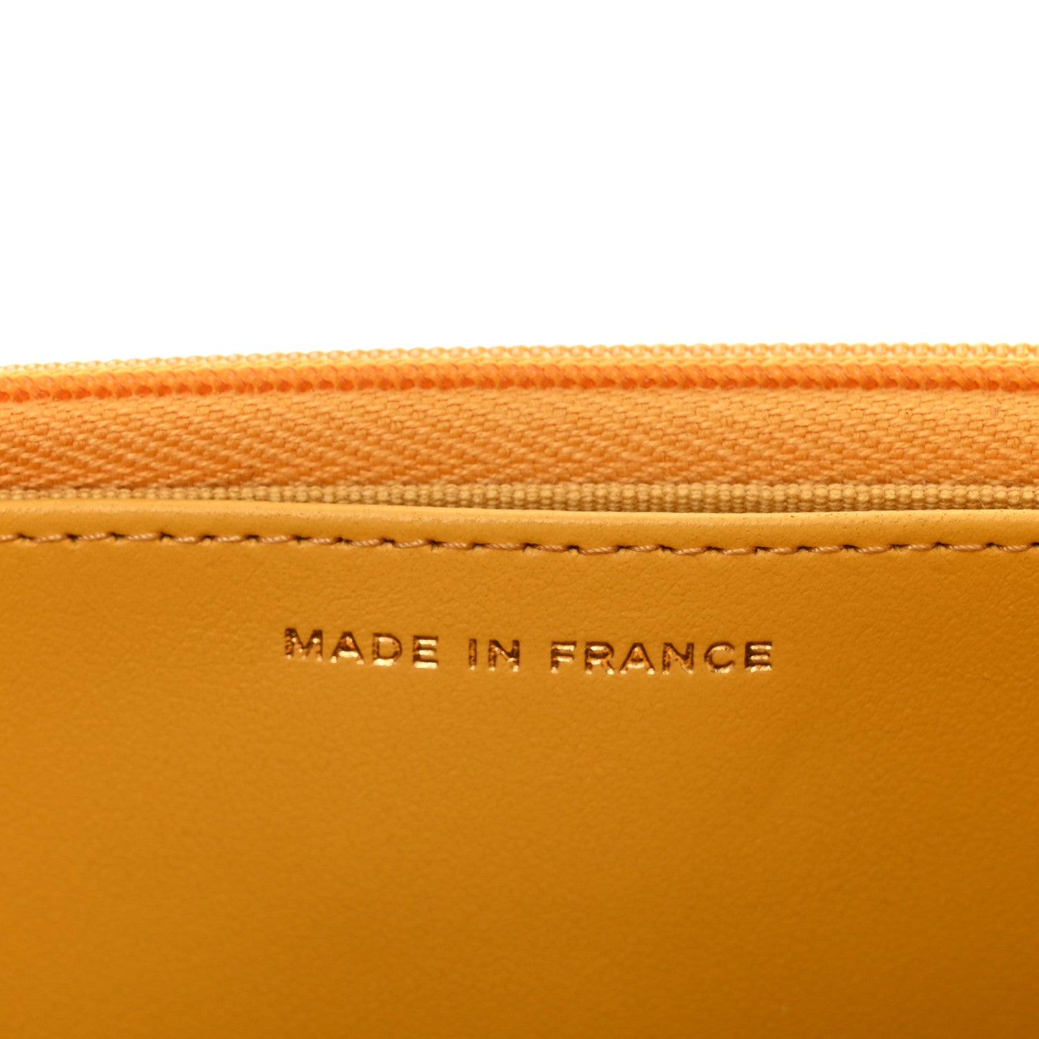 Chanel Caviar Quilted Wallet on Chain WOC Yellow 7 of 9