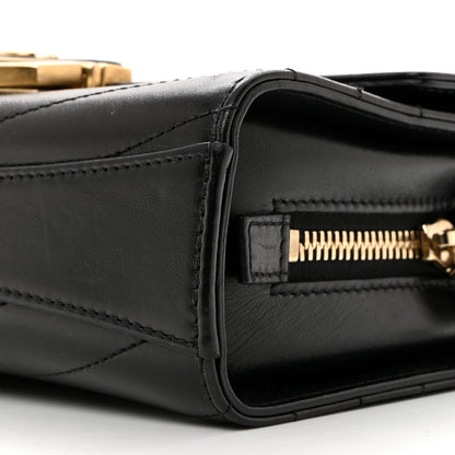 Chanel Calfskin Chevron Quilted Medal Flap Black 10 of 11