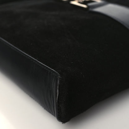 Gucci Suede Calfskin Jackie O Vertical Tote Black 8 of 10
