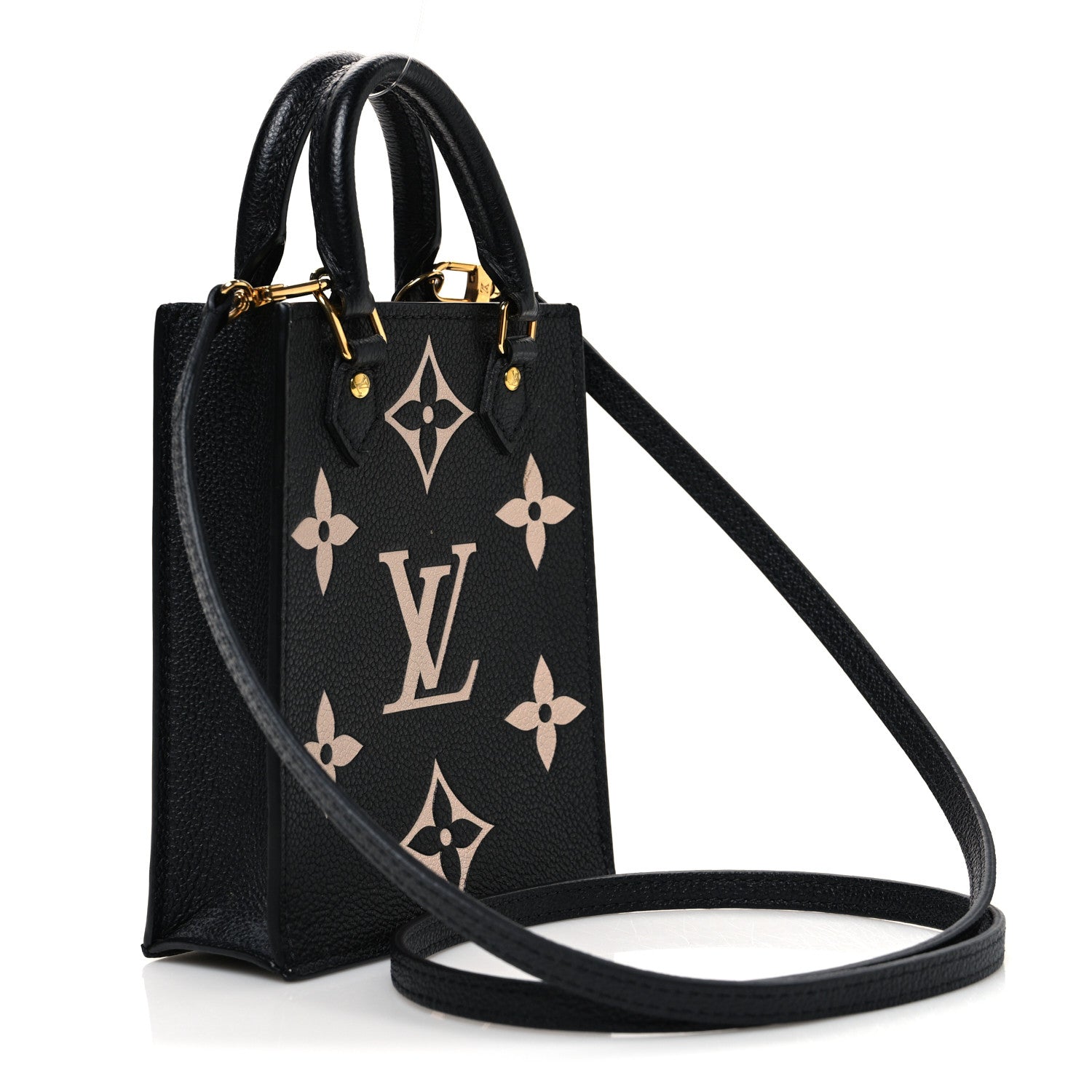 Louis Vuitton Empreinte Monogram Giant Petit Sac Plat Black Beige 3 of 10