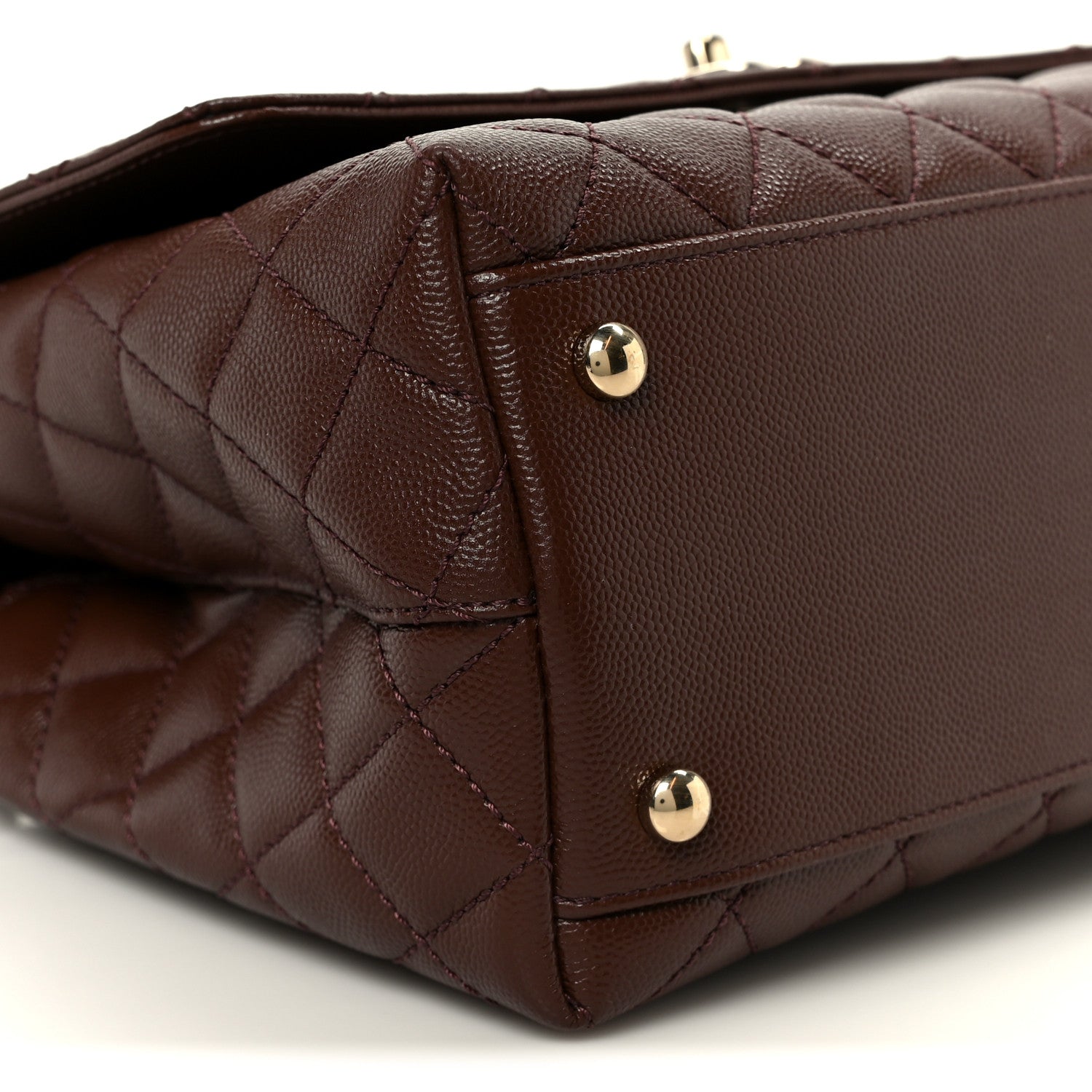 Chanel Caviar Quilted Small Coco Handle Flap Dark Brown 1866357