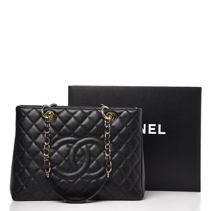 Chanel Caviar Quilted Grand Shopping Tote GST Black 10 of 10