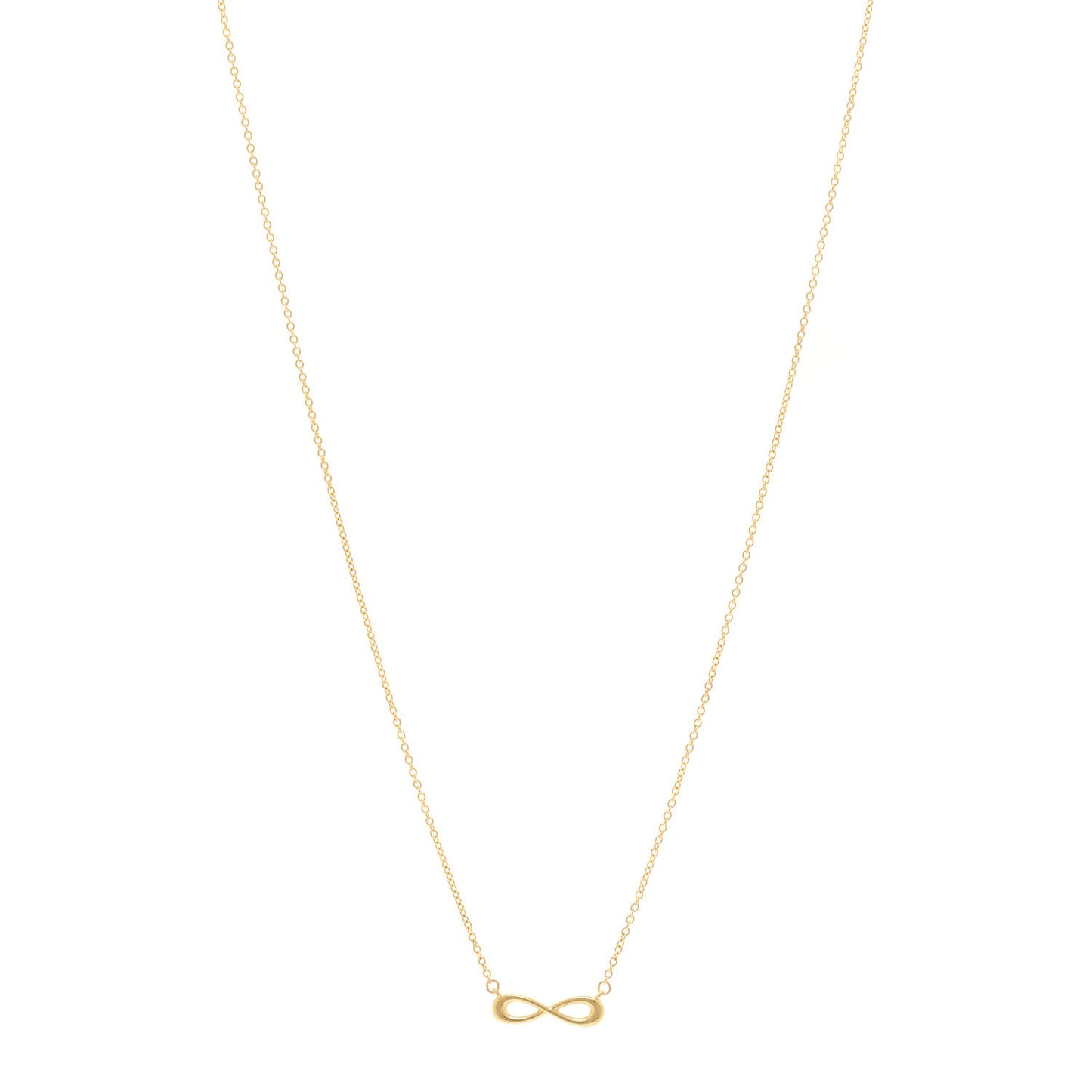 18K Yellow Gold Infinity Pendant Necklace