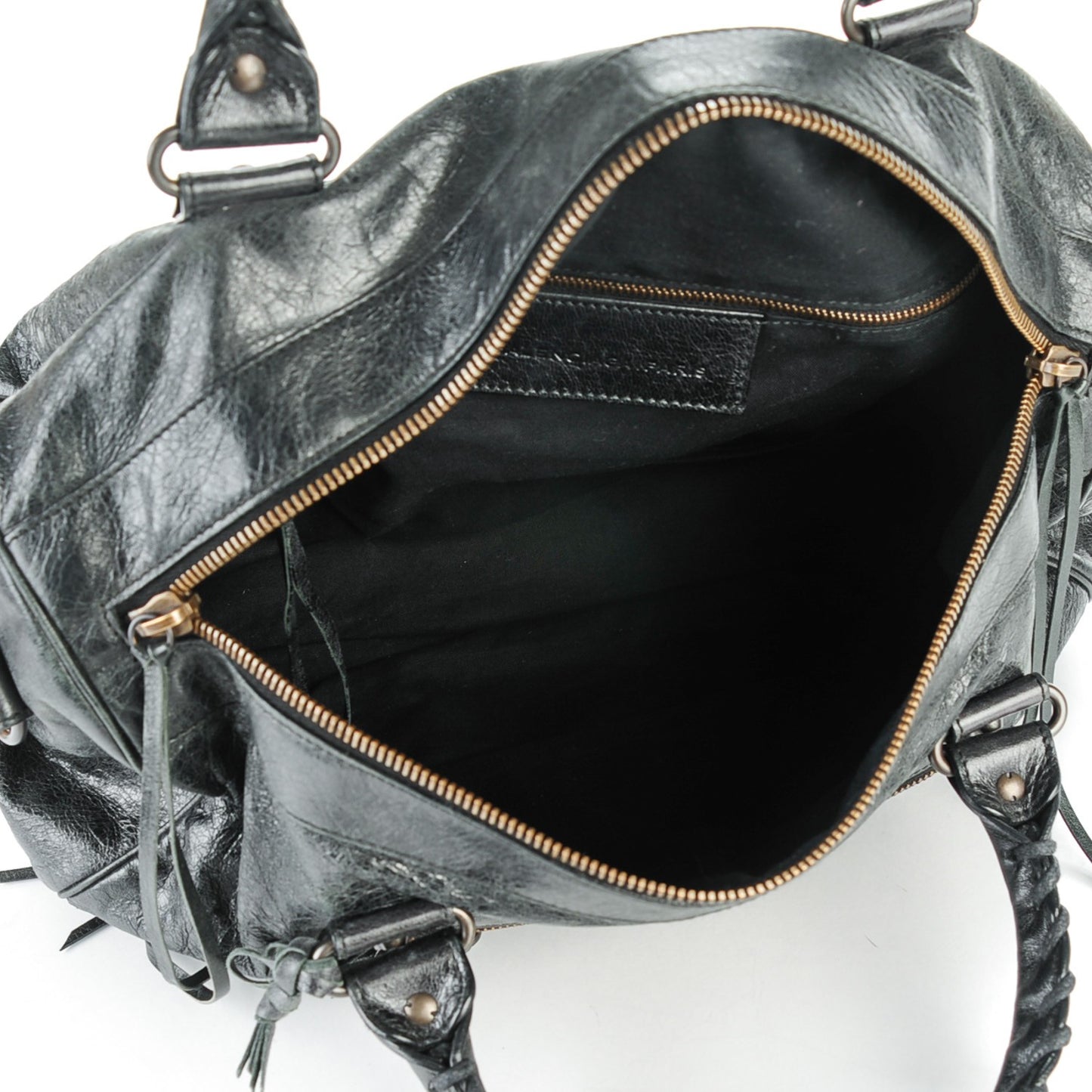 Agneau Classic Hardware Twiggy Black