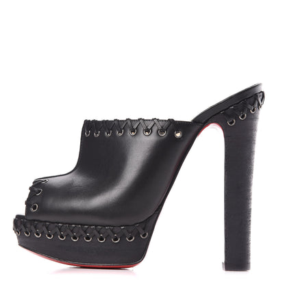 Christian Louboutin Calf VIP Cuoio Sablina 140 Platform Mules 36 Black 1 of 13