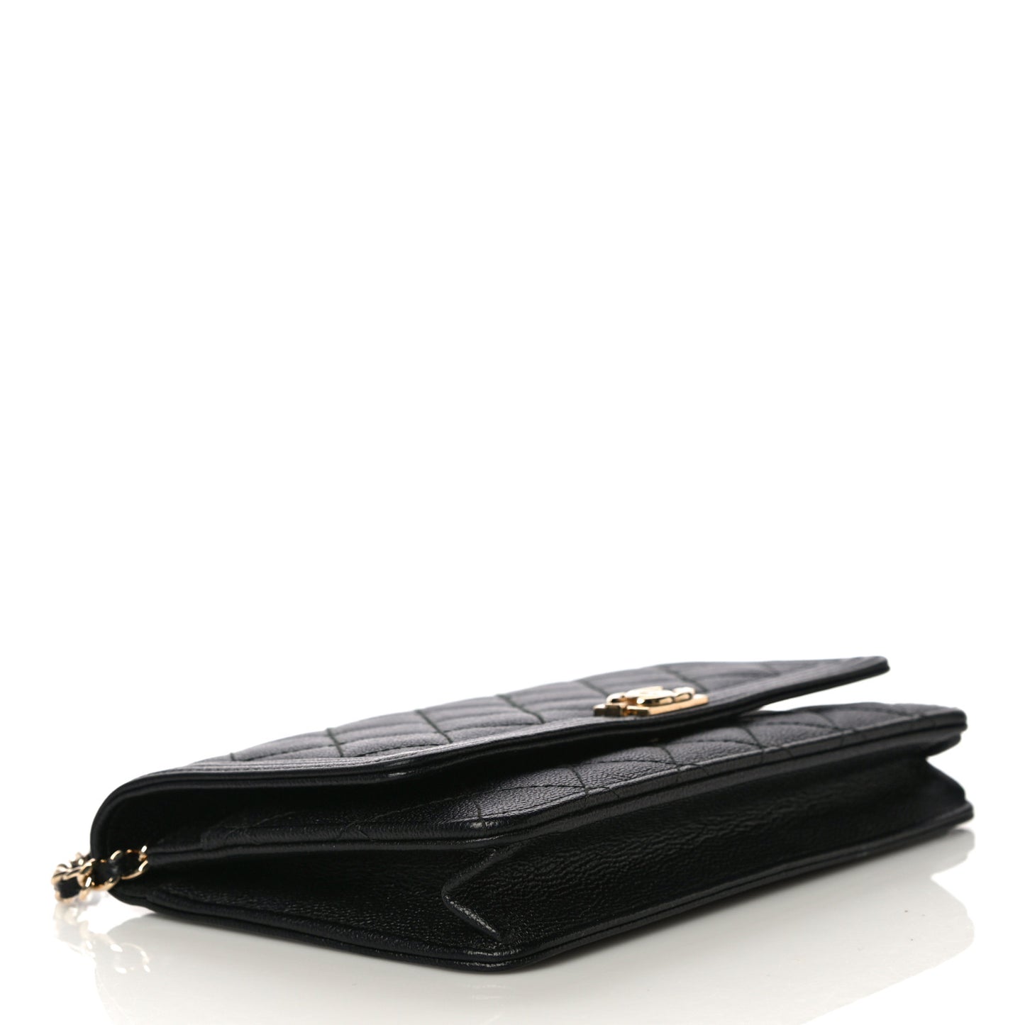 Caviar Quilted Boy Wallet On Chain WOC Black