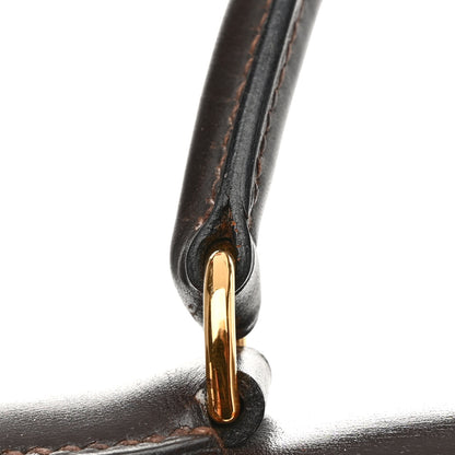 Hermes Box Kelly Retourne 35 Chocolate 17 of 17