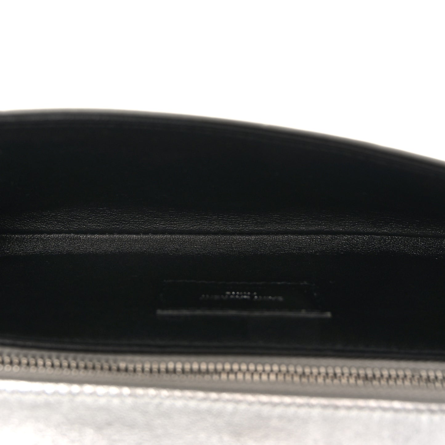 Metallic Nappa Silk Fetiche Clutch Argento