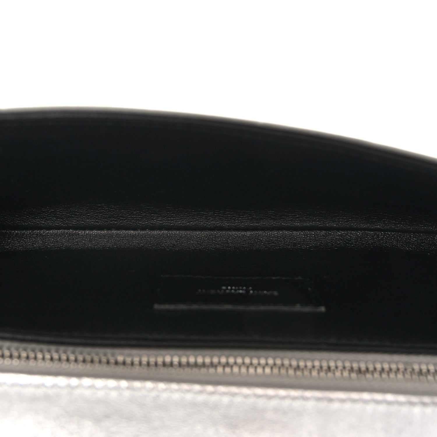 Saint Laurent Metallic Nappa Silk Fetiche Clutch Argento 5 of 11