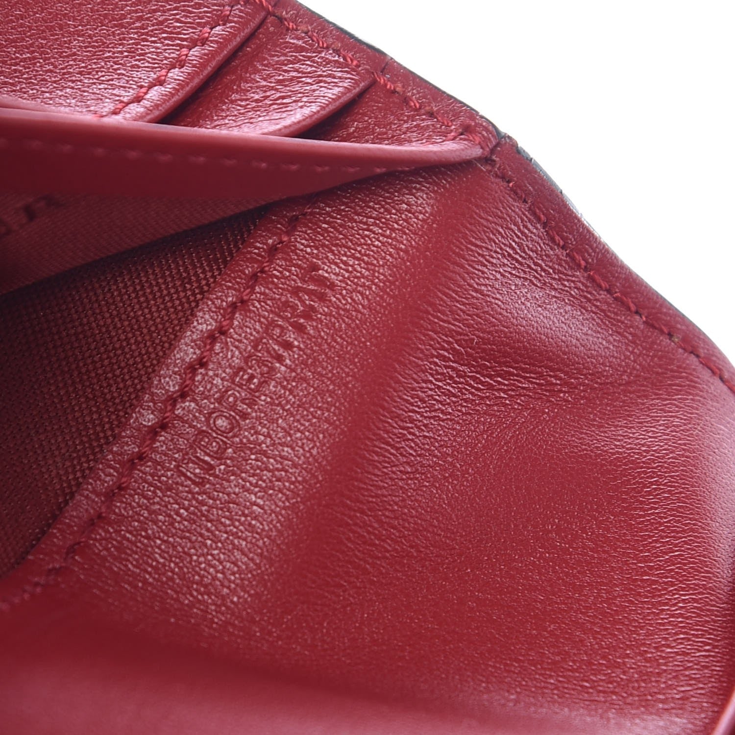Burberry Calfskin House Check Continental Wallet Red 7 of 7