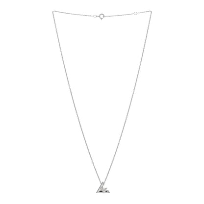 Louis Vuitton 18K White Gold Diamond Small LV Volt One Pendant Necklace 2 of 5