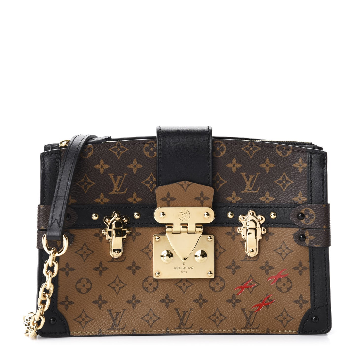 Reverse Monogram Trunk Clutch