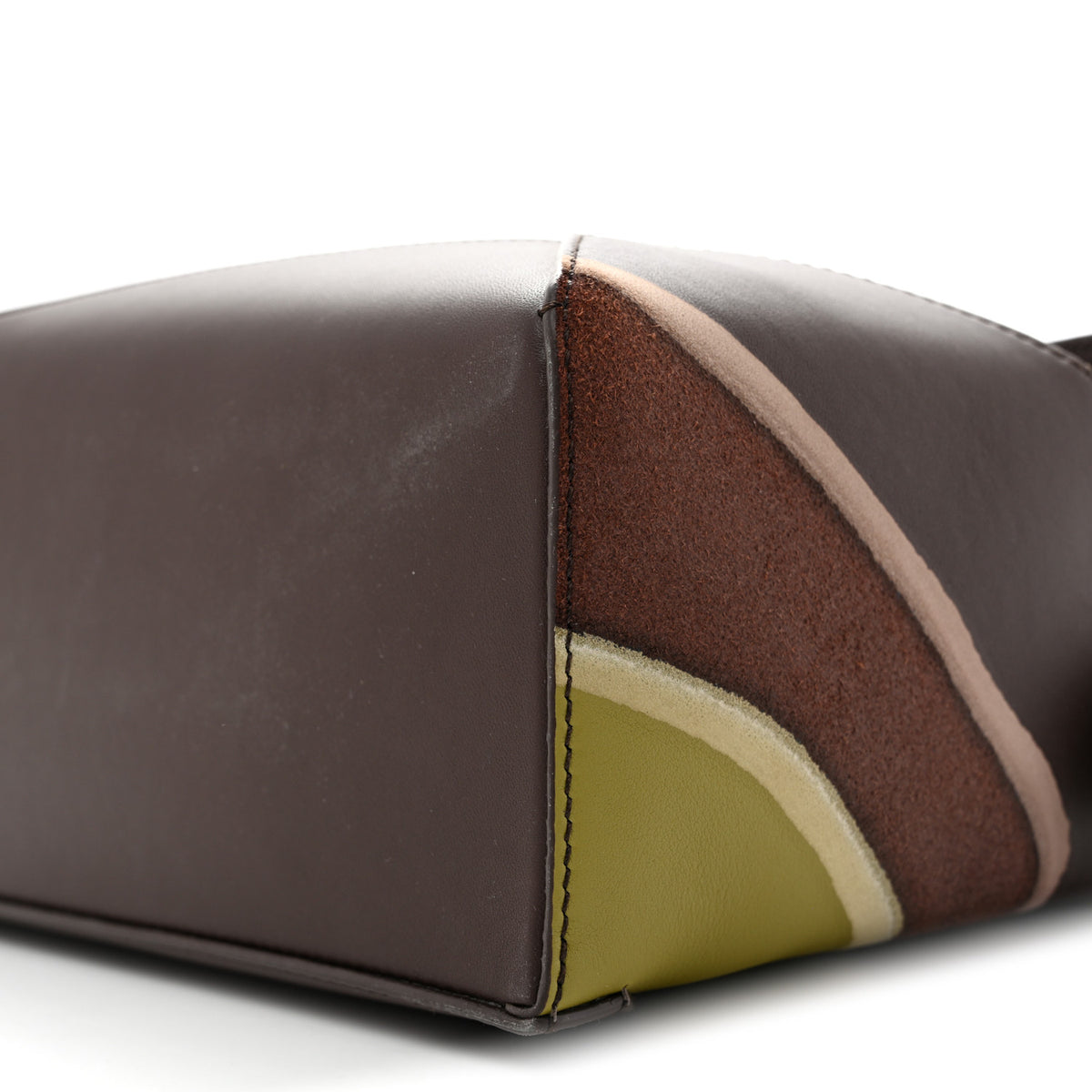 Loewe Calfskin Landscape Small Puzzle Bag Chocolate Light Moss 9 of 10