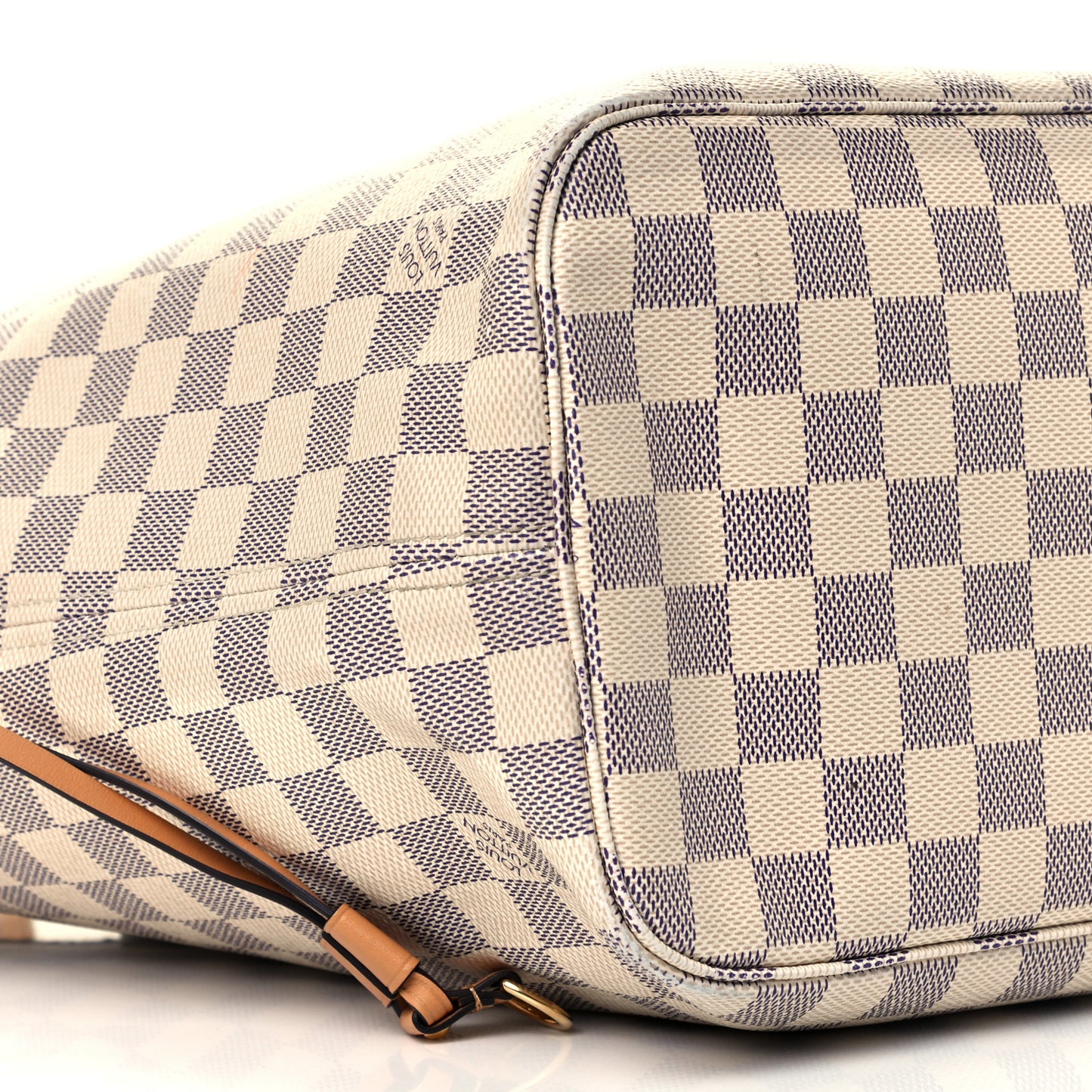 Damier Azur Braided Neverfull MM Orange