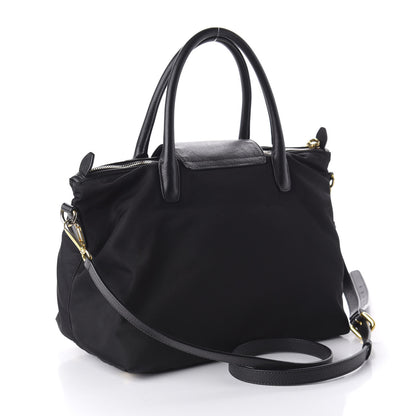 Prada Tessuto Nylon Saffiano Tote Black 3 of 11