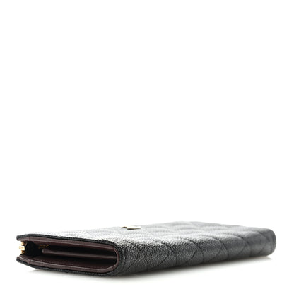 Chanel Caviar Quilted Zip Around Clutch Wallet Black 4 of 8
