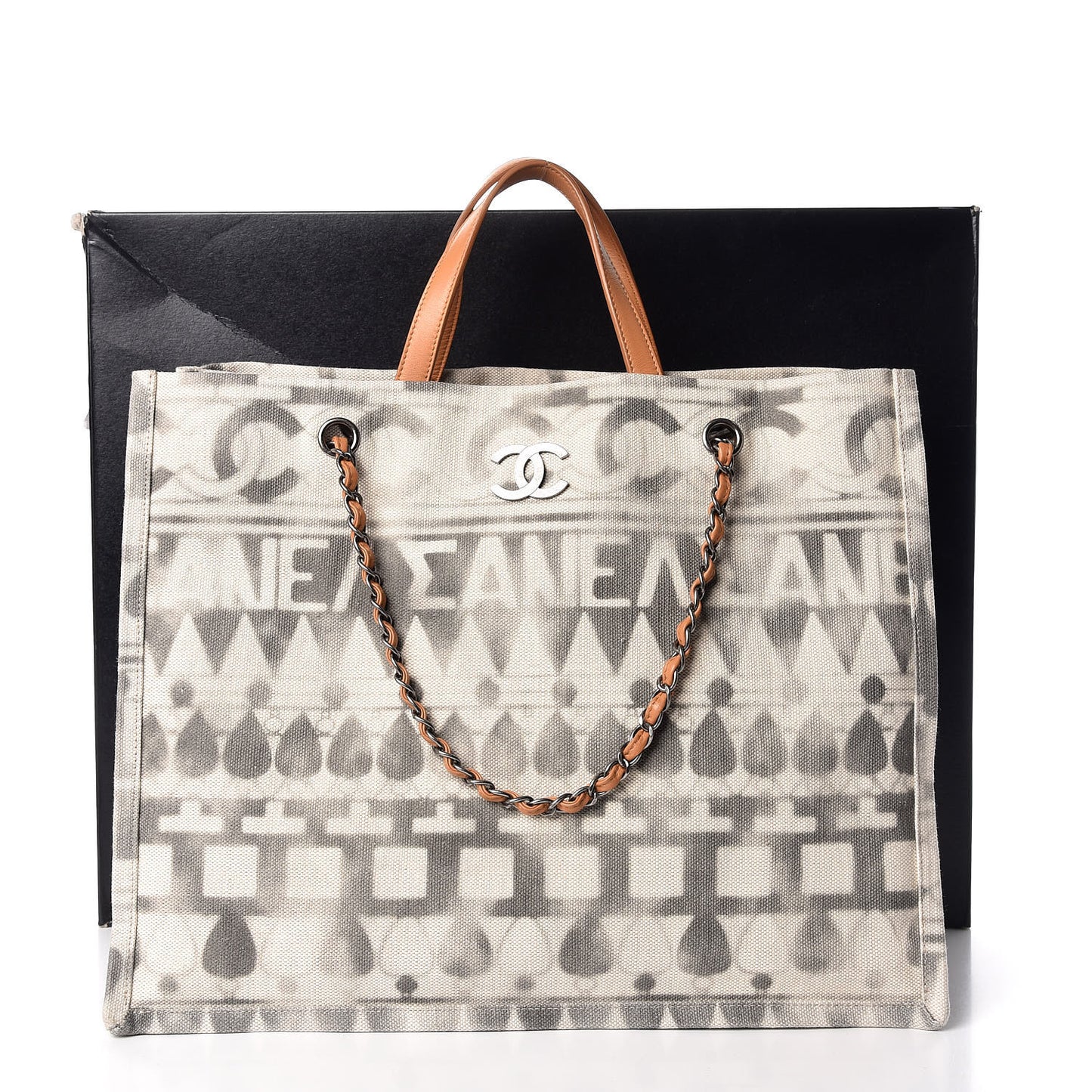 Canvas Large Iliad Shopping Tote Beige