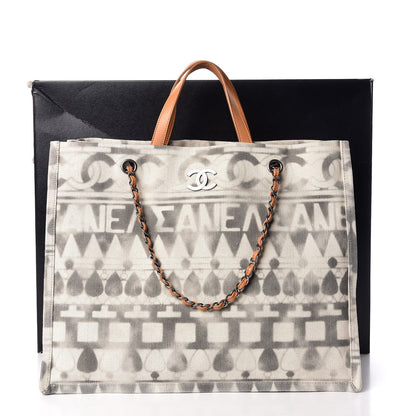 Chanel Canvas Large Iliad Shopping Tote Beige 9 of 9