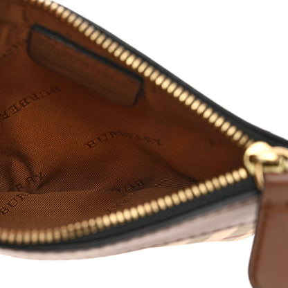 Burberry Haymarket Check Zip Pouch Tan 5 of 7