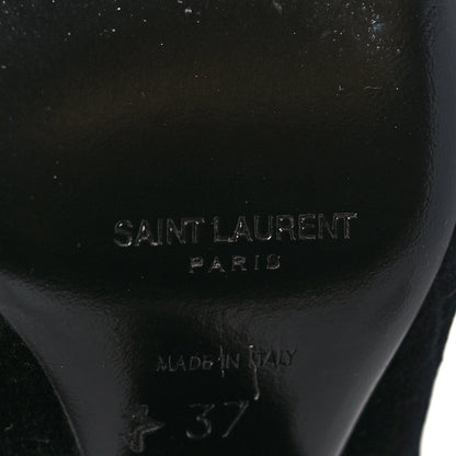 Saint Laurent Velvet Niki 105 Thigh High Boots 37 Black 6 of 6