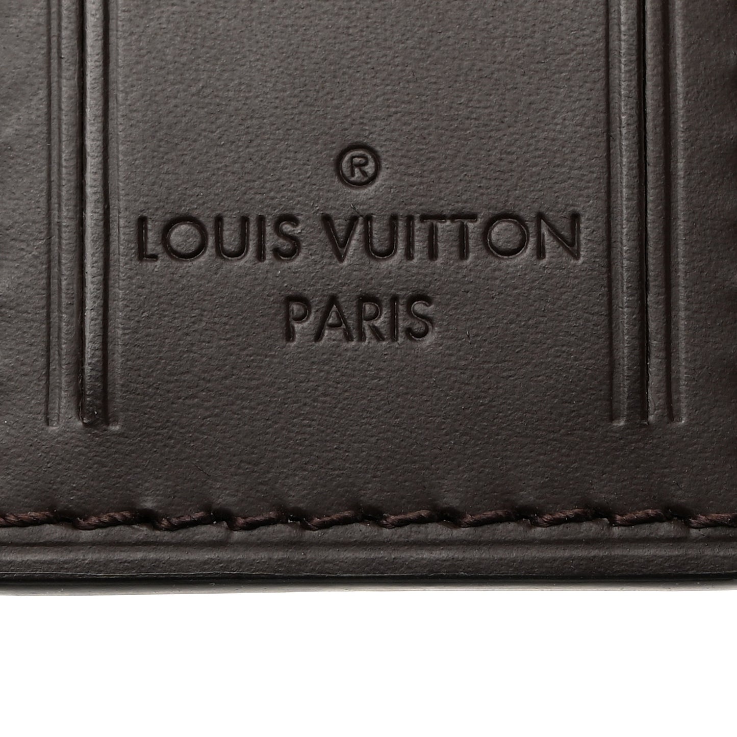 Calfskin Luggage Tag Ebene