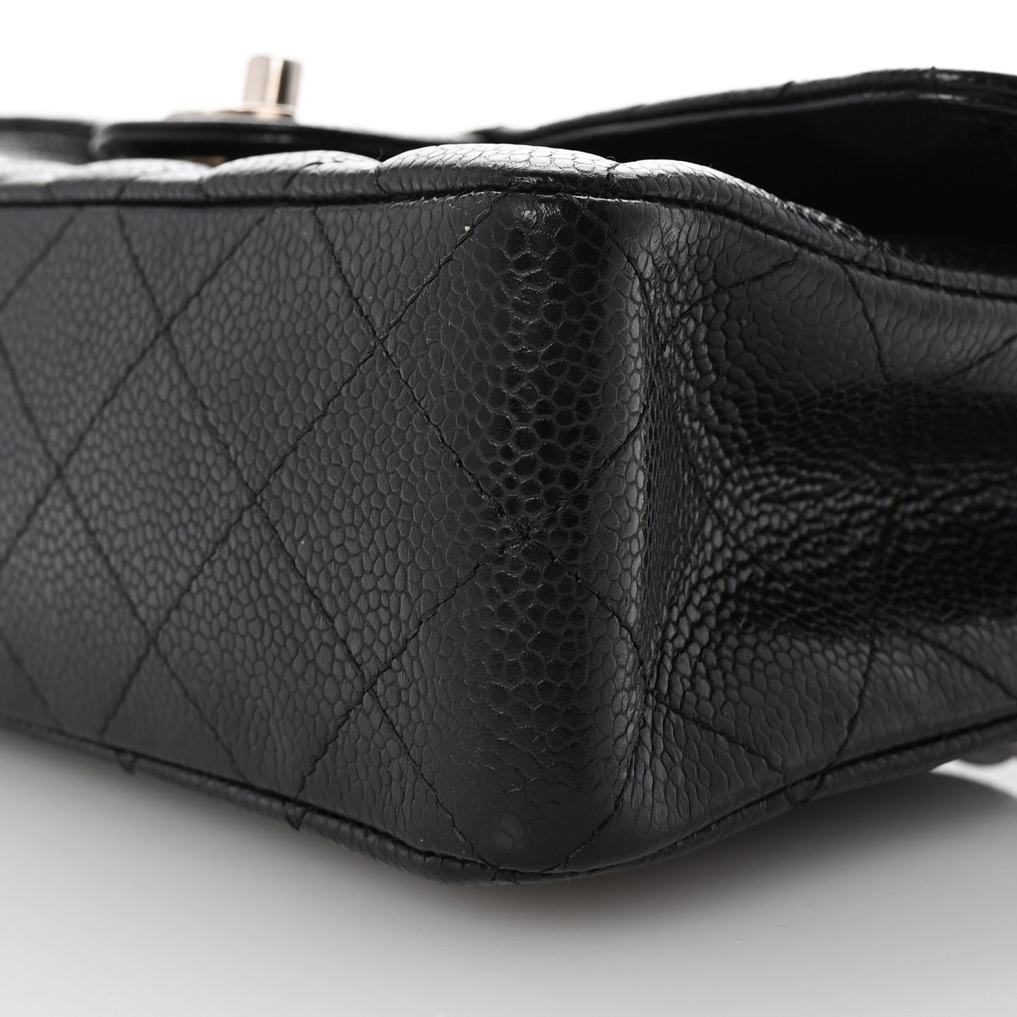 Caviar Quilted Small Double Flap Black