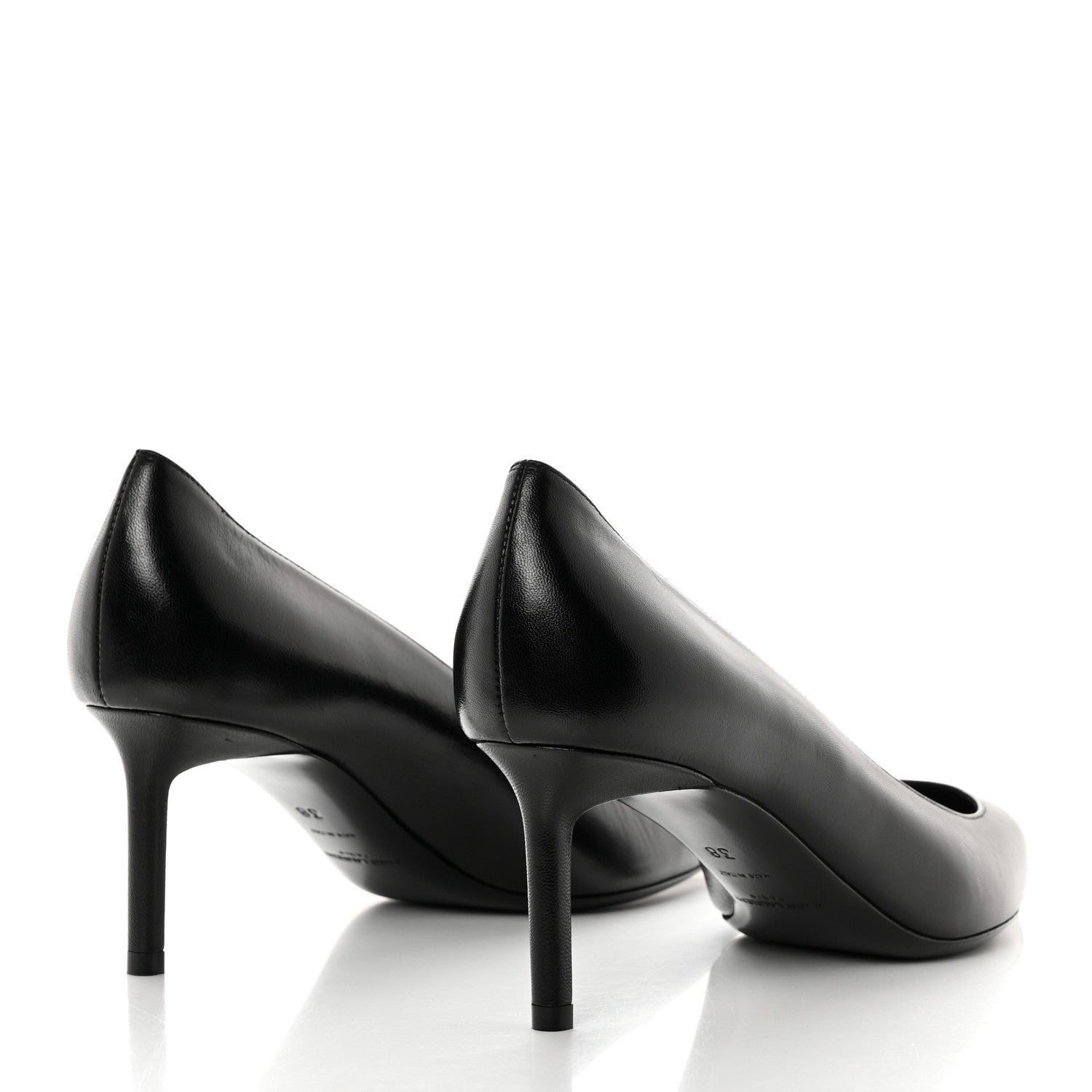 Saint Laurent Calfskin Anja 85 Pumps 38 Black 4 of 9