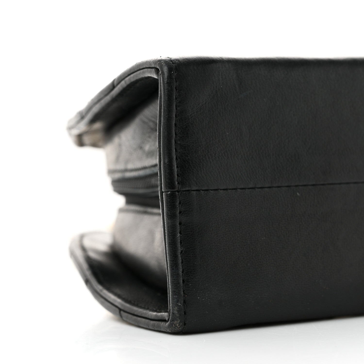 Chanel Lambskin Quilted Small Half Moon Clutch Black 9 of 14