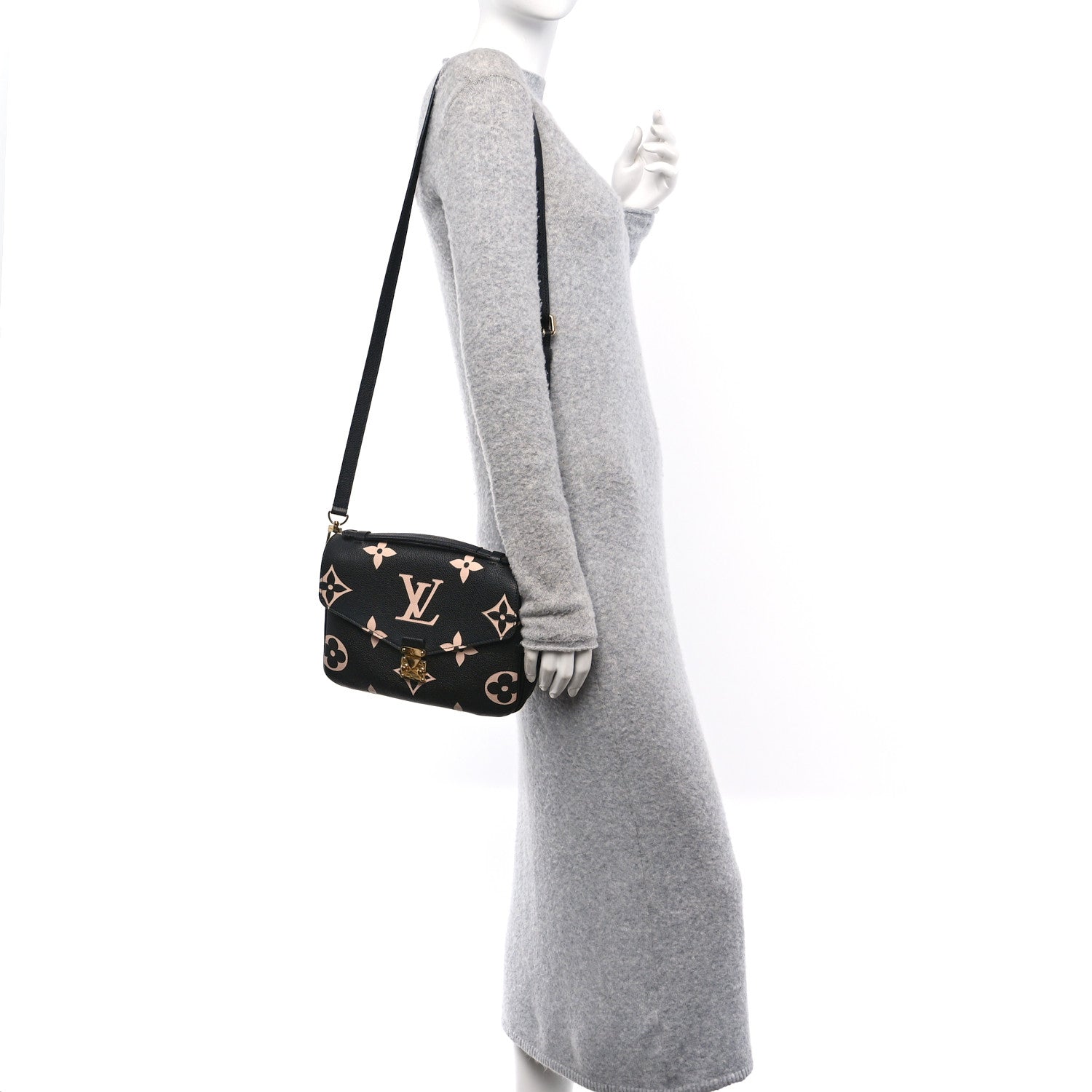 Louis Vuitton Empreinte Monogram Giant Pochette Metis Black Beige 2 of 10