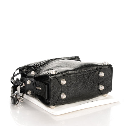 Balenciaga Agneau Giant Silver Hardware Mini Mute City Black 4 of 7