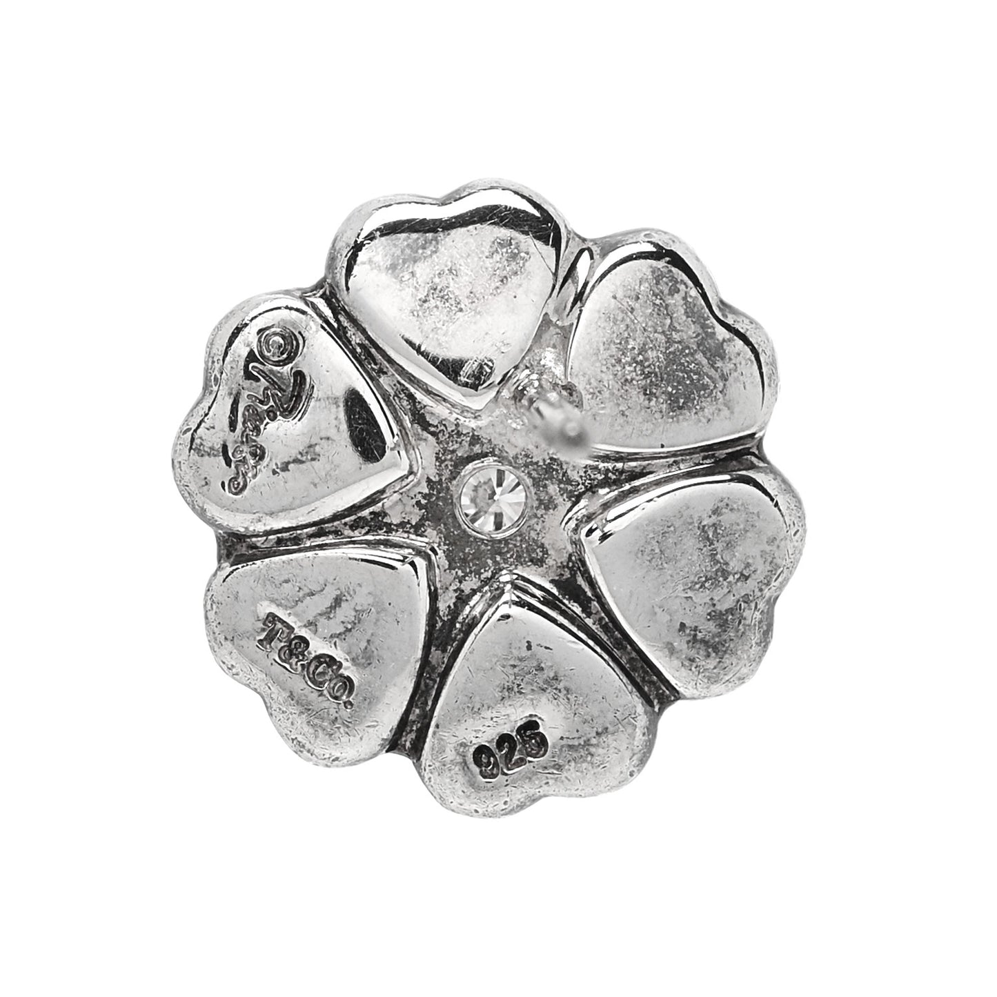 Sterling Silver Diamond Paloma Picasso Crown of Hearts Earrings