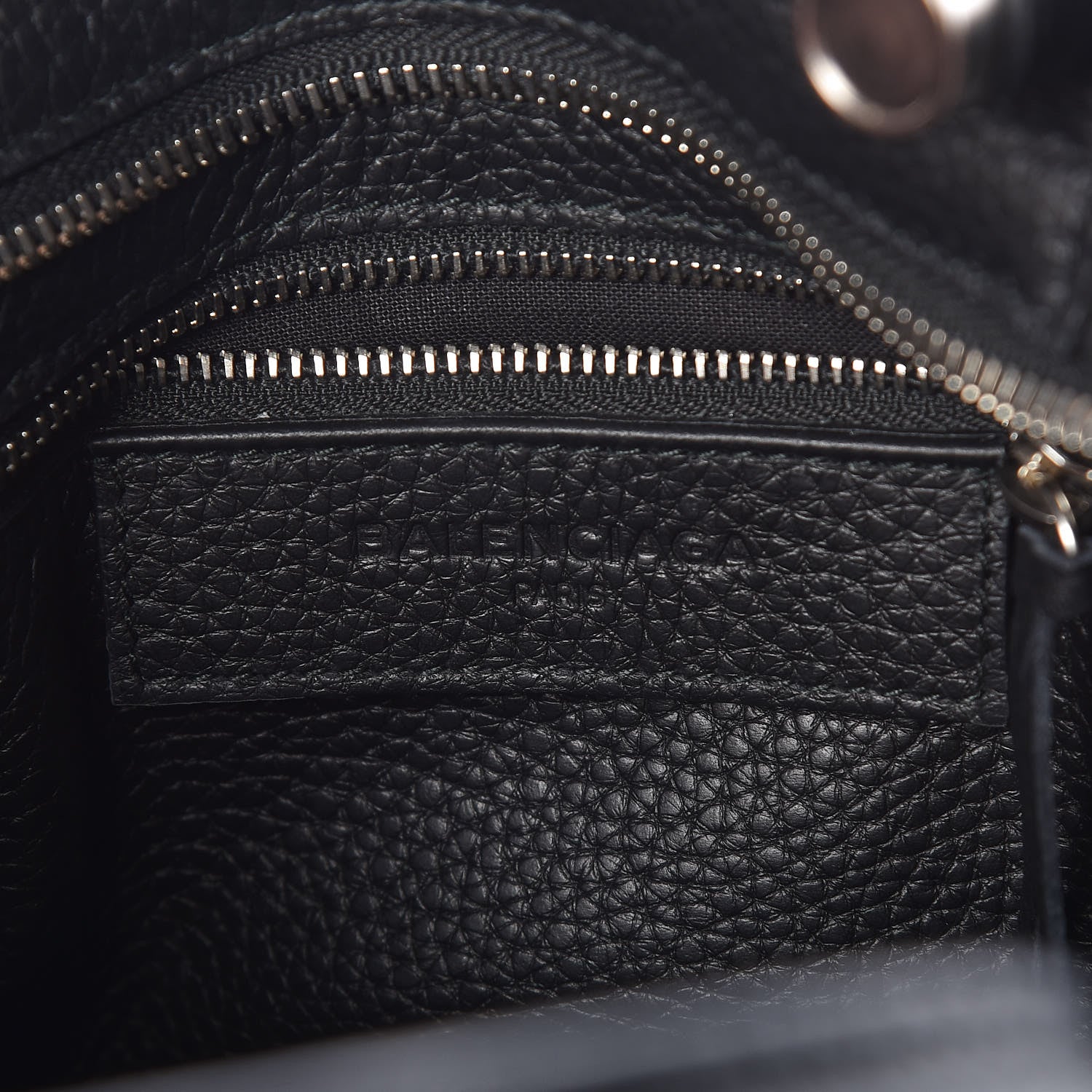 Balenciaga Veau Grana Perforated Blackout Hardware Nano City Black 6 of 9