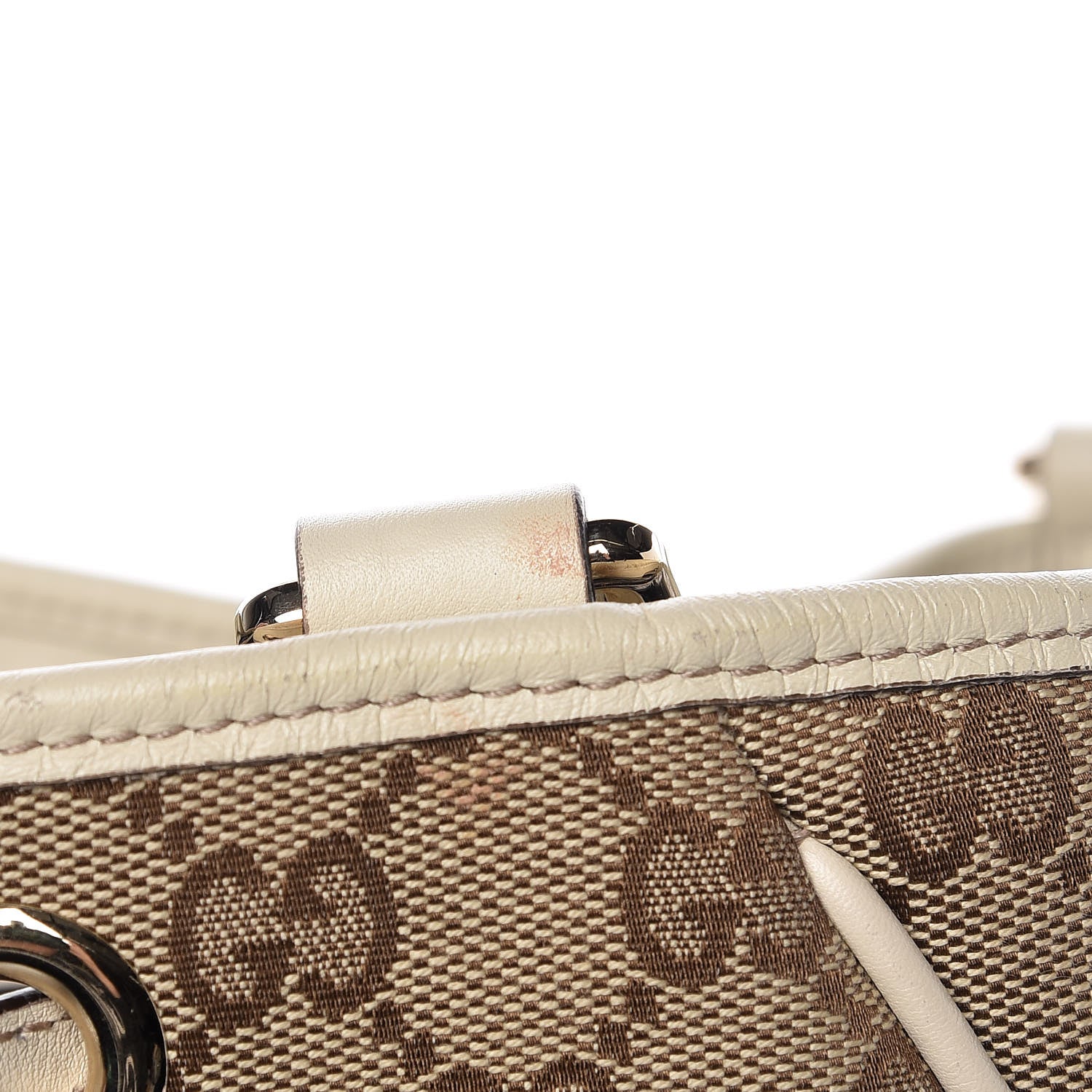 Gucci Monogram Peggy Braided Tote Off White 19 of 19