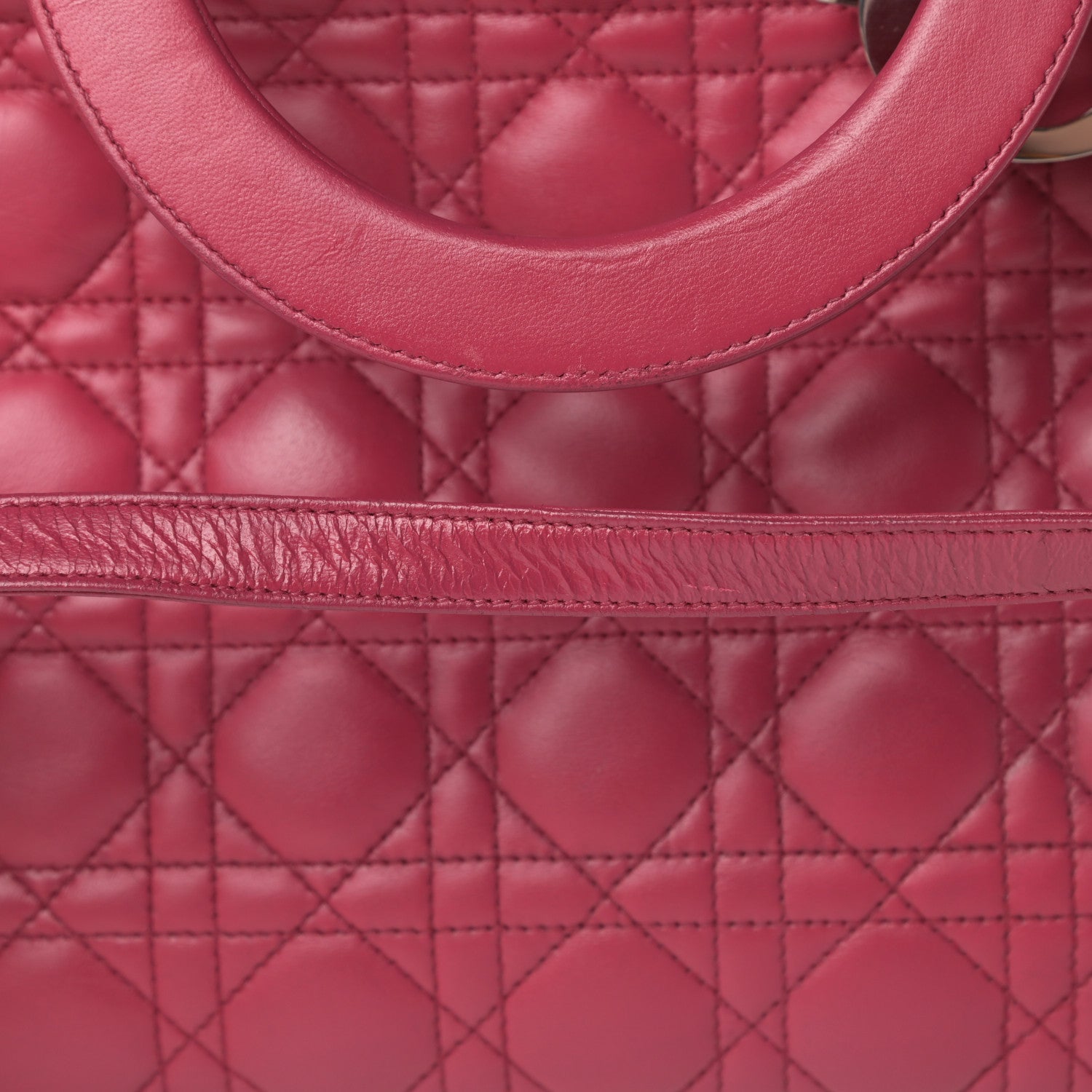 Christian Dior Lambskin Cannage Large Lady Dior Pink 14 of 14