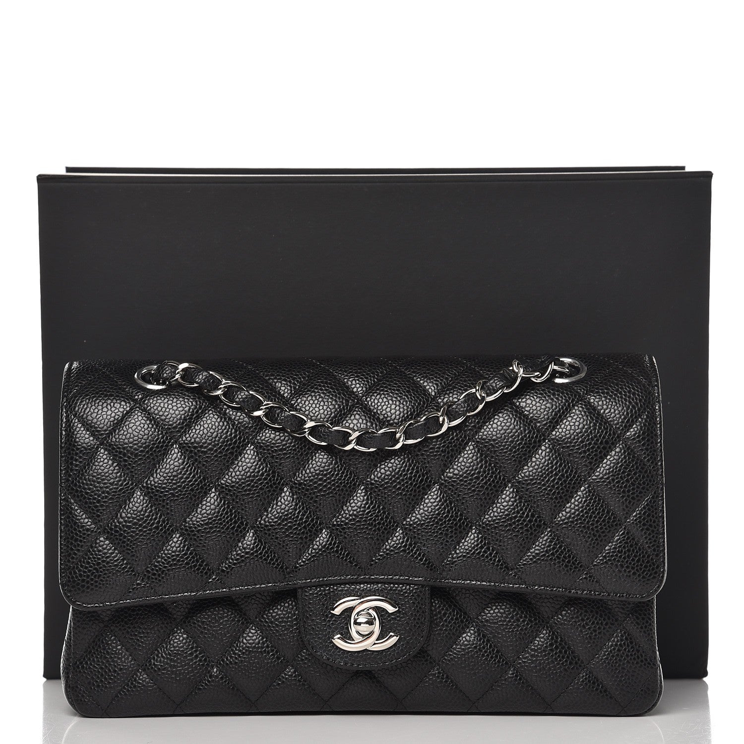 Chanel Caviar Quilted Medium Double Flap Black 10 of 10