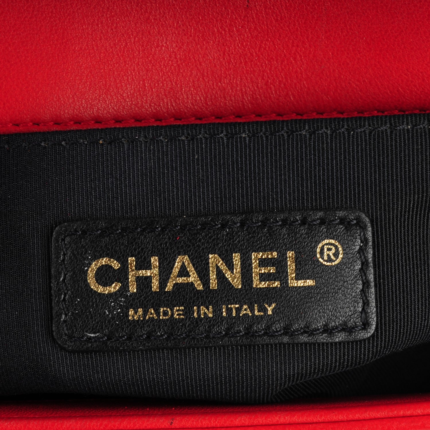 Chanel Lambskin Embossed Small Cube Boy Flap Red 6 of 10