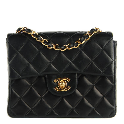 Chanel Lambskin Quilted Mini Square Flap Black 1 of 18