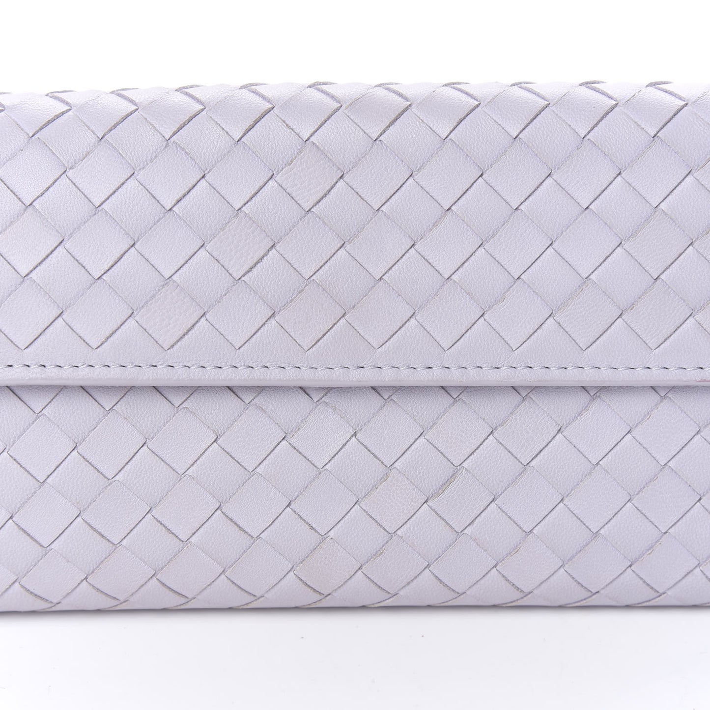 Nappa Intrecciato Continental Flap Wallet Oyster Lilac