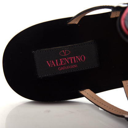 Valentino Garavani Nappa Loveblade Caged Flat Sandals 38 Black 8 of 9