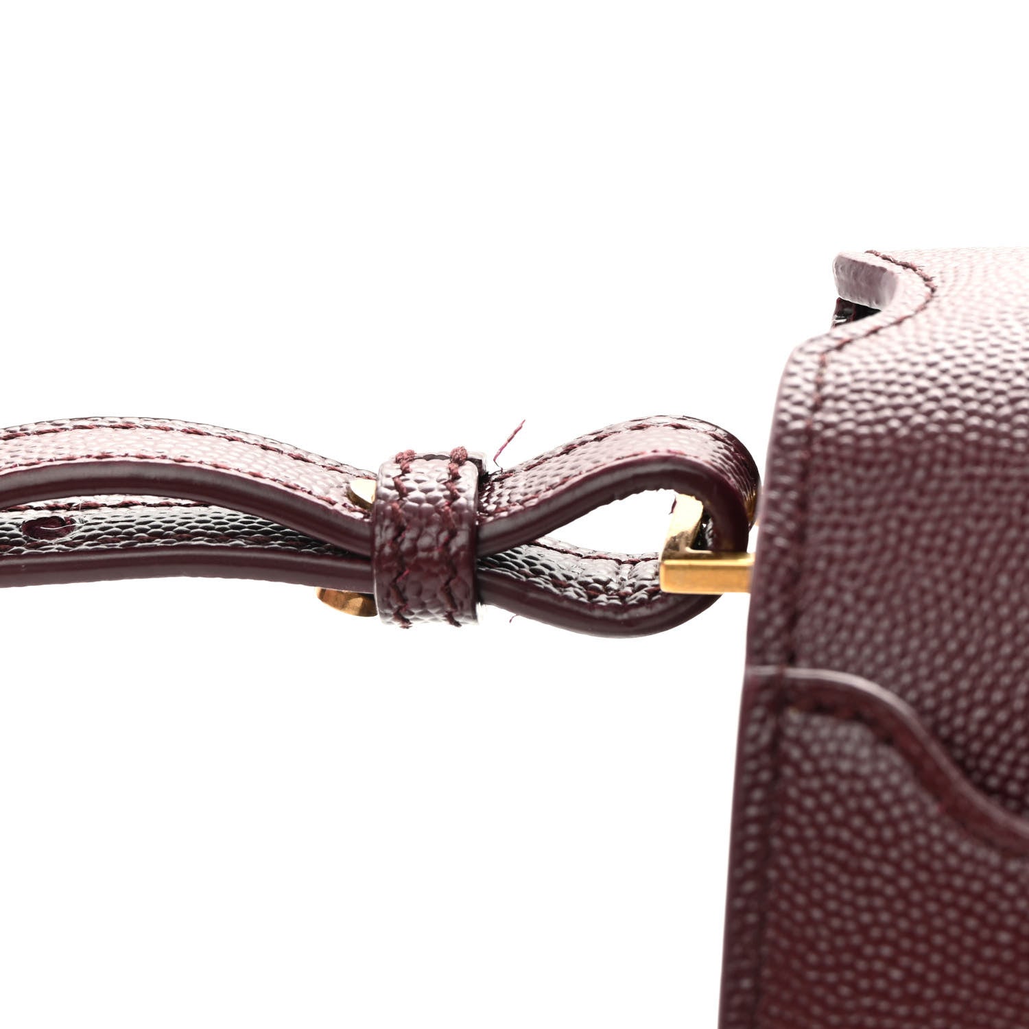 Saint Laurent Grain de Poudre Medium Classic Monogram Cassandra Top Handle Rouge Legion 12 of 12