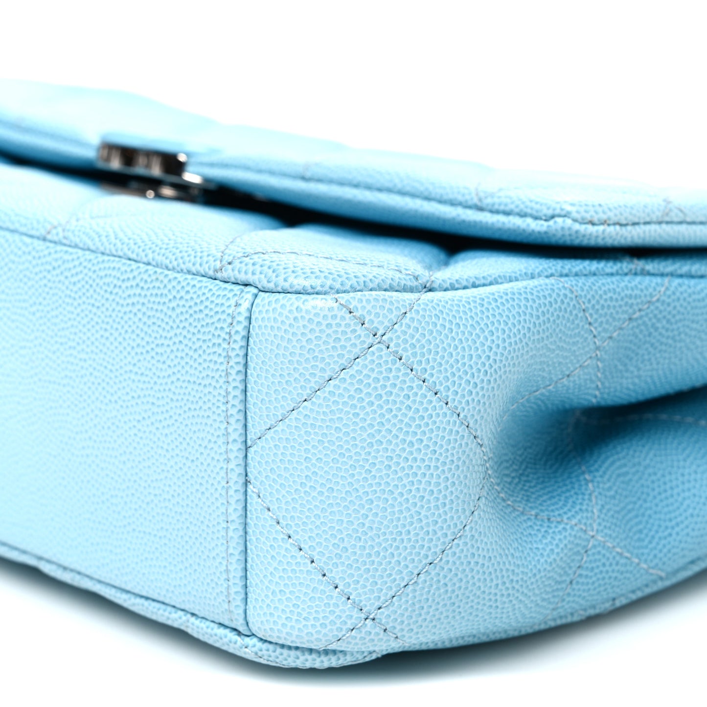 Shaded Caviar Quilted My Everything Flap Light Blue
