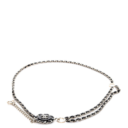 Chanel Lambskin Chain CC Fancy Belt 90 Black Gold 1 of 8
