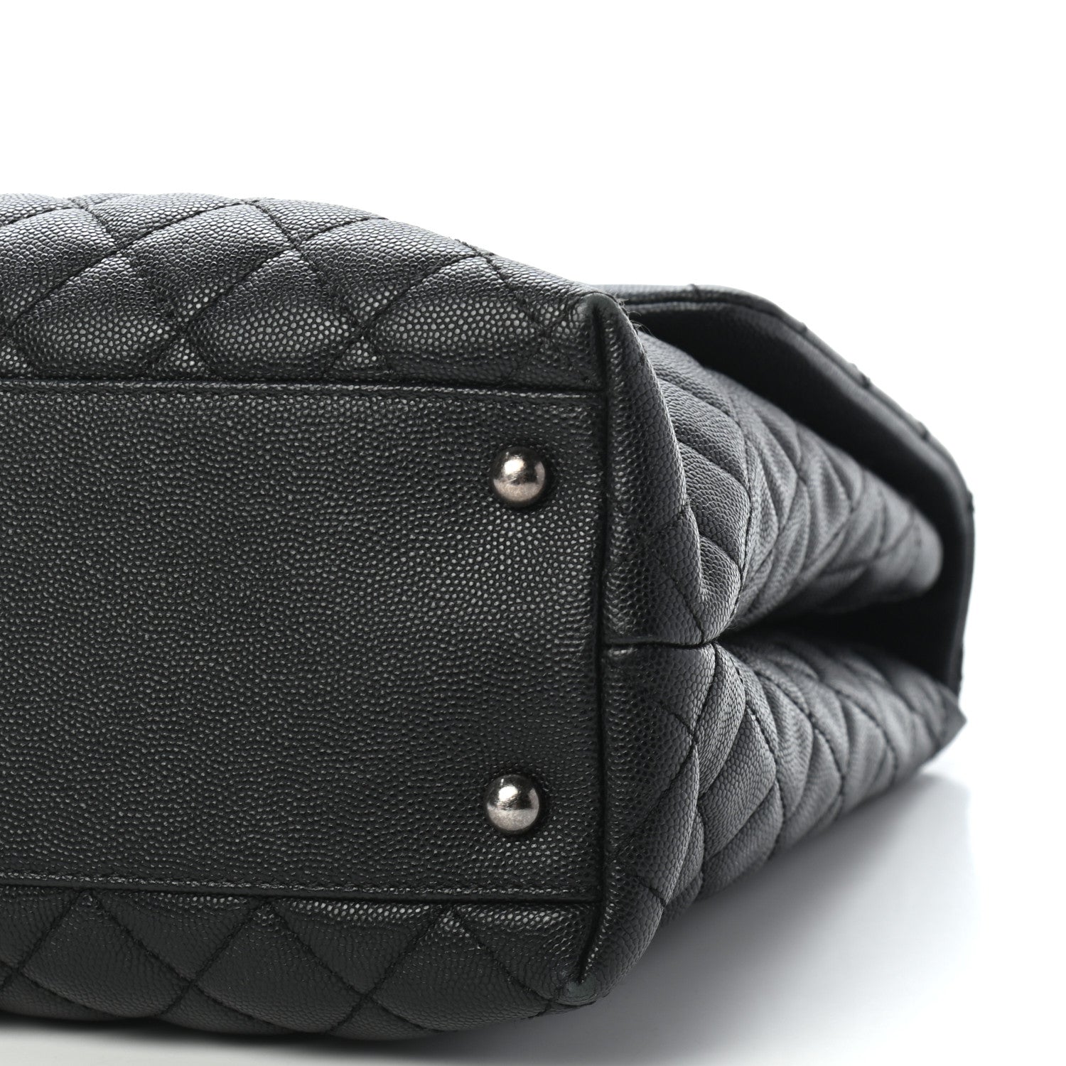 Chanel Caviar Lizard Quilted Large Coco Handle Flap Black 9 of 9