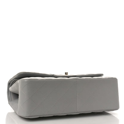 Chanel Caviar Quilted Jumbo Double Flap Grey 4 of 9
