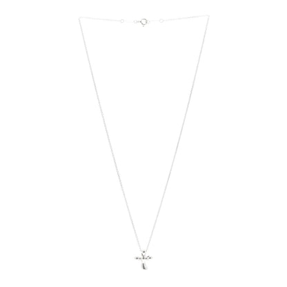 Tiffany Sterling Silver 12mm Elsa Peretti Cross Pendant Necklace 3 of 5